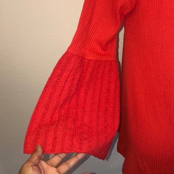 NWT Free people orange sweater size Small - Picture 5 of 8